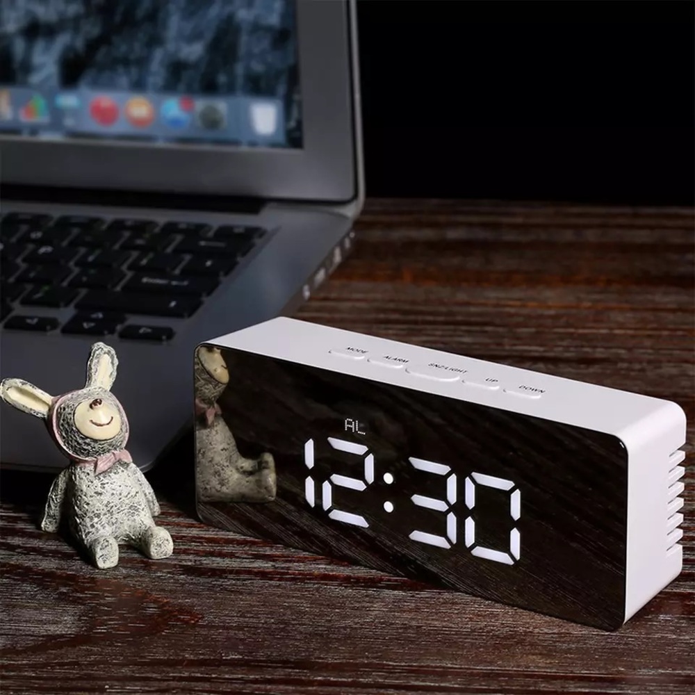 LED Mirror Digital Alarm Clock